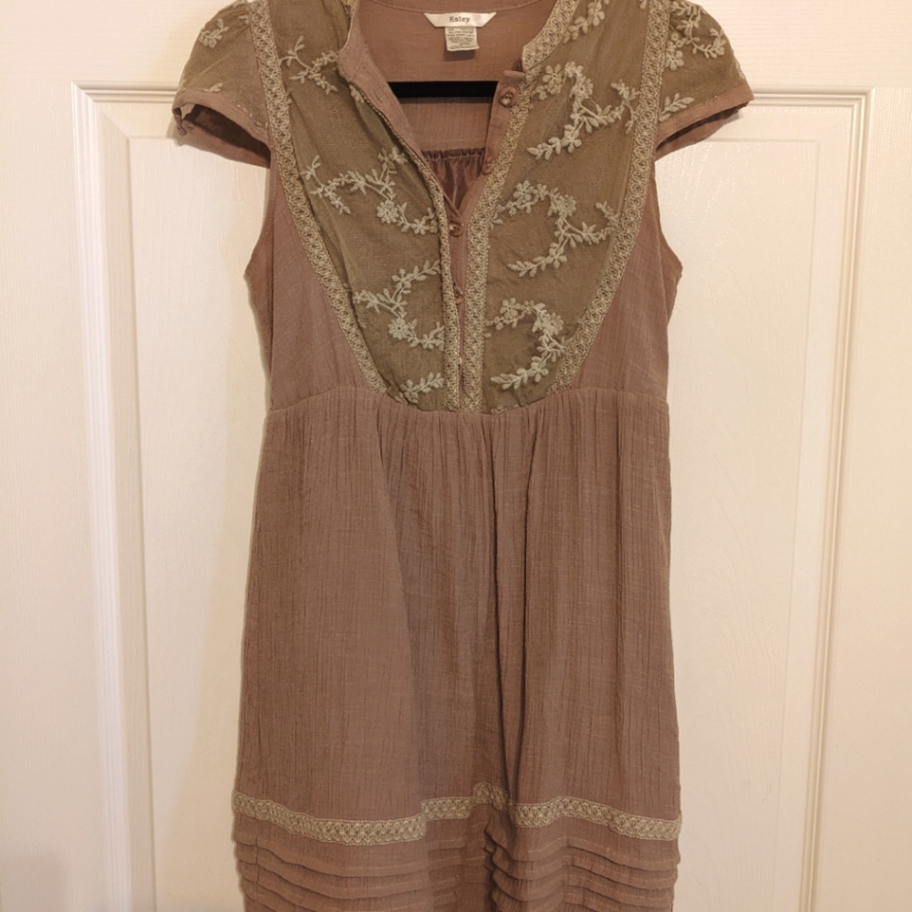 Esley women's taupe dress small